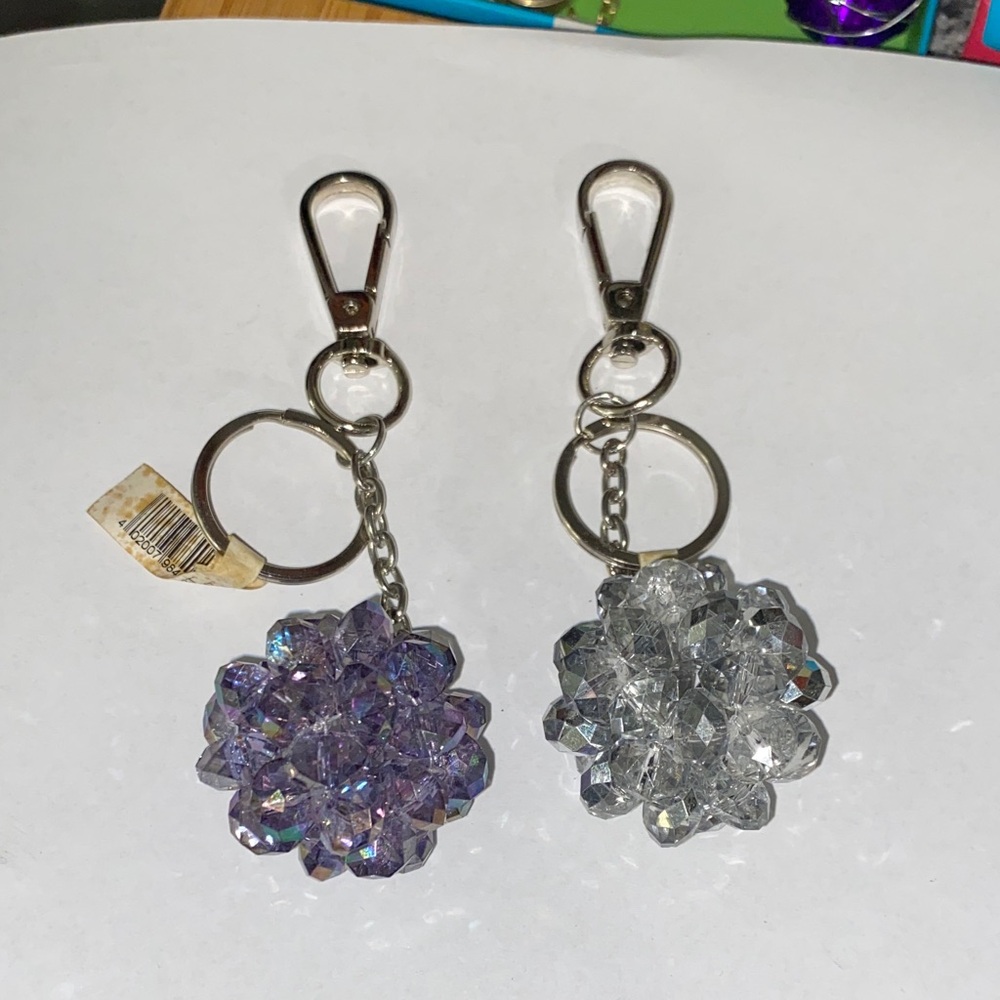 Silver Rhinestone Keychain Lot - Picture 2 of 2